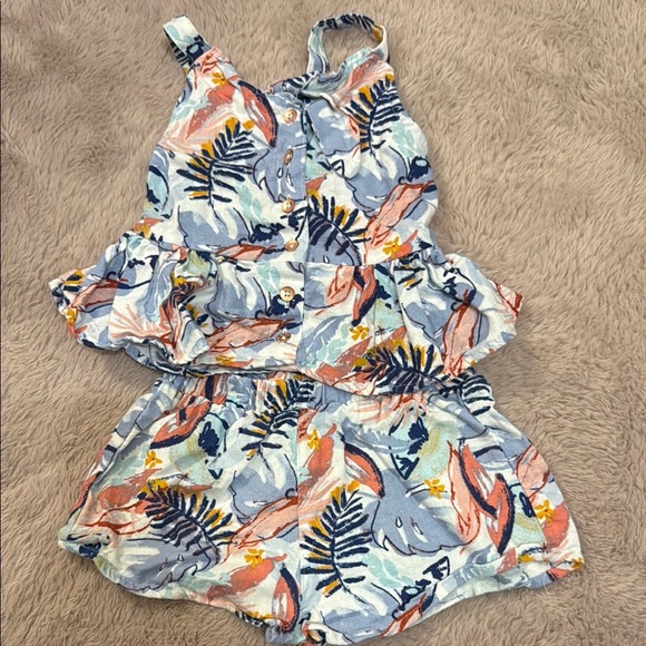 Floral Print Kids Romper - Picture 1 of 2